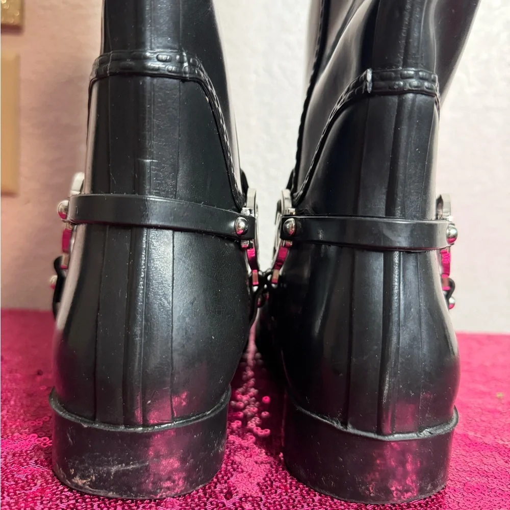 MICHAEL KORS 🖤 Women’s Rubber Knee-high Rain Boots (Size 7) - Picture 9 of 16